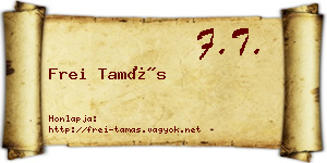 Frei Tamás névjegykártya