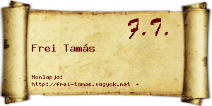 Frei Tamás névjegykártya